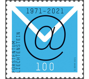 50 Jahre E-Mail - Liechtenstein 2021 - 100 Rappen