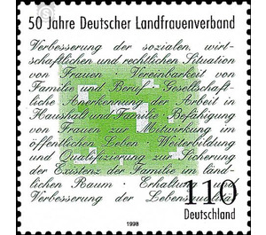 50 years German Rural Women's Association  - Germany / Federal Republic of Germany 1998 - 110 Pfennig