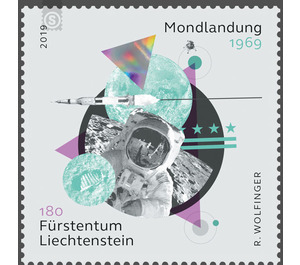 50 Years of First Moonlanding  - Liechtenstein 2019 - 180 Rappen