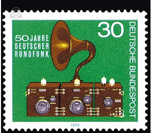 50 years of German broadcasting  - Germany / Federal Republic of Germany 1973 - 30 Pfennig