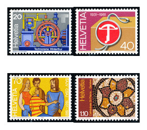 50 years of origin seal  - Switzerland 1981 Set