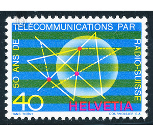 50 years of telecommunications  - Switzerland 1971 - 40 Rappen