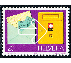 50 years postal check service  - Switzerland 1980 - 20 Rappen