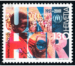 50 years refugee commissariat  - Switzerland 2001 - 130 Rappen