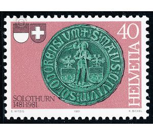 500 years  - Switzerland 1981 - 40 Rappen