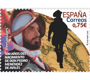 500th Anniversary of Birth of Pedro Menéndez de Avilés - Spain 2020 - 0.75