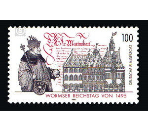 500th anniversary of the convening of the Worms Reichstag  - Germany / Federal Republic of Germany 1995 - 100 Pfennig