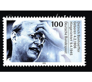 50th anniversary of death of Dietrich Bonhoeffer  - Germany / Federal Republic of Germany 1995 - 100 Pfennig