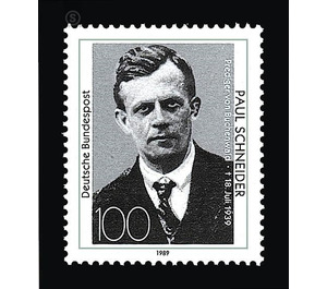 50th anniversary of death of Paul Schneider  - Germany / Federal Republic of Germany 1989 - 100 Pfennig