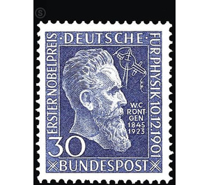 50th anniversary of the award of the Nobel Prize to Wilhelm Röntgen  - Germany / Federal Republic of Germany 1951 - 30 Pfennig