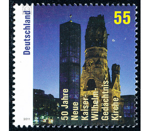 50th anniversary the inauguration of the new Kaiser Wilhelm Memorial Church  - Germany / Federal Republic of Germany 2011 - 55 Euro Cent