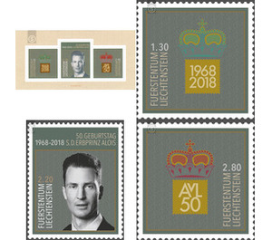 50th Birthday of H.S.H. Hereditary Prince Alois von und zu Liechtenstein  - Liechtenstein 2018 Set