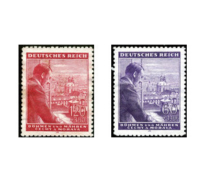 54th birthday of Adolf Hitler - Germany / Old German States / Bohemia and Moravia 1943 Set