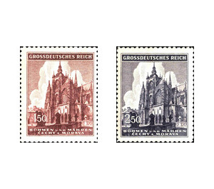 600 years St.-Veits-Cathedral, Prague - Germany / Old German States / Bohemia and Moravia 1944 Set