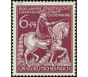 600th anniversary of the granting of city rights to Oldenburg - Germany / Deutsches Reich 1945 - 6 Reichspfennig