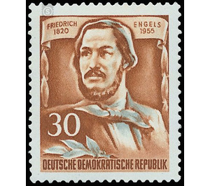 60th anniversary of death of Friedrich Engels  - Germany / German Democratic Republic 1955 - 30 Pfennig