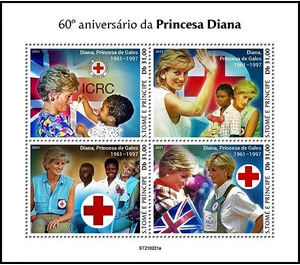 60th Anniversary of the Birth of Princess Diana - Central Africa / Sao Tome and Principe 2021