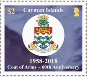 60th Anniversary of the Cayman Islands Coat of Arms - Caribbean / Cayman Islands 2018 - 2