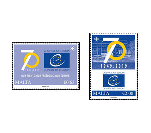 70th Anniversary Council of Europe (2019) - Malta 2019 Set