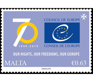 70th Anniversary Council of Europe - Malta 2019 - 0.63