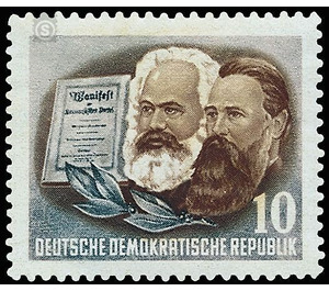 70th anniversary of death of Karl Marx  - Germany / German Democratic Republic 1953 - 10 Pfennig