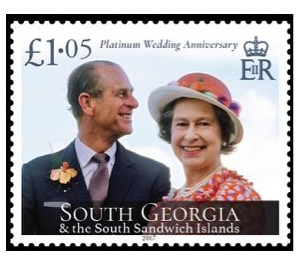 70th Anniversary of Wedding of Elizabeth II & Prince Philip - Falkland Islands, Dependencies 2017 - 1.05