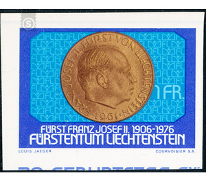 70th Birthday  - Liechtenstein 1976 - 100 Rappen