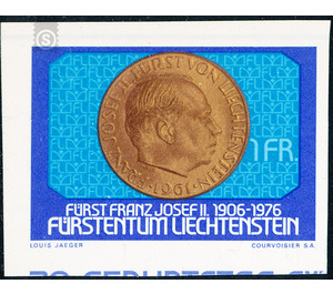 70th Birthday  - Liechtenstein 1976 - 100 Rappen