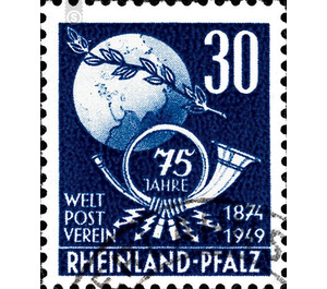 75 years  - Germany / Western occupation zones / Rheinland-Pfalz 1949 - 30 Pfennig