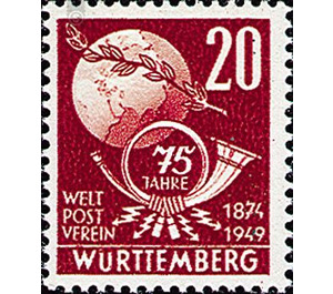 75 years  - Germany / Western occupation zones / Württemberg-Hohenzollern 1949 - 20 Pfennig