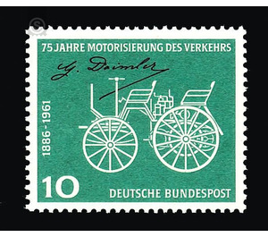 75 years motorization of Traffic - Germany / Federal Republic of Germany 1961 - 10 Pfennig
