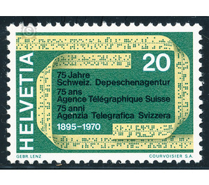 75 years  - Switzerland 1970 - 20 Rappen