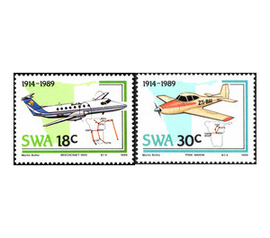 75th Anniv. Of Aviation Industry - South Africa / Namibia / South-West Africa 1989 Set