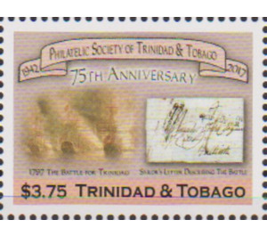 75th Anniversary of Trinidad & Tobago Philatelic Society - Caribbean / Trinidad and Tobago 2018 - 3.75