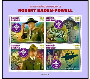 80th Anniversary of the Death of Robert Baden Powell - West Africa / Guinea-Bissau 2021