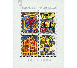 80th birthday Friedensreich Hundertwasser  - Austria / II. Republic of Austria 2008