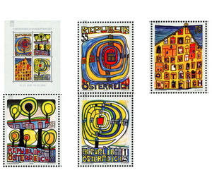 80th birthday Friedensreich Hundertwasser  - Austria / II. Republic of Austria 2008 Set