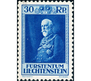 80th birthday  - Liechtenstein 1933 - 30 Rappen