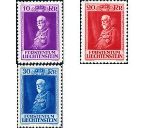 80th birthday  - Liechtenstein 1933 Set