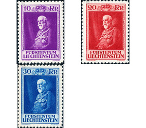 80th birthday  - Liechtenstein 1933 Set