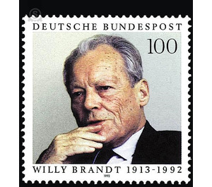 80th birthday of Willy Brandt  - Germany / Federal Republic of Germany 1993 - 100 Pfennig