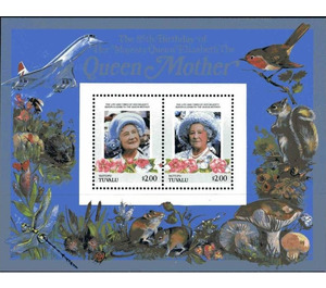 85th Birthday of Queen Elizabeth, the Queen Mother - Polynesia / Tuvalu, Vaitupu 1986