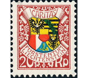 87th birthday  - Liechtenstein 1927 - 20 Rappen