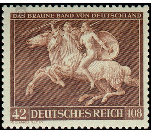 8th race for The Brown Band in Munich-Riem  - Germany / Deutsches Reich 1941 - 42 Reichspfennig