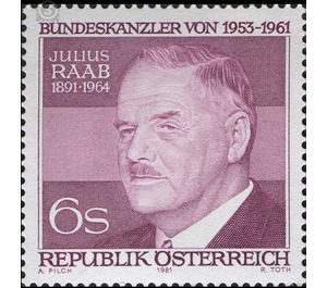 90th birthday  - Austria / II. Republic of Austria 1981 - 6 Shilling