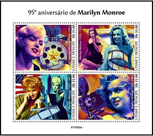 95th Anniversary of the Birth of Marilyn Monroe - Central Africa / Sao Tome and Principe 2021