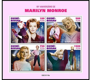 95th Anniversary of the Birth of Marilyn Monroe - West Africa / Guinea-Bissau 2021