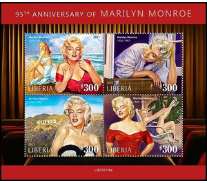 95th Anniversary of the Birth of Marilyn Monroe - West Africa / Liberia 2021