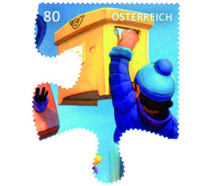 A letter's journey (2) - Series: comic stamps jigsaw  - Austria / II. Republic of Austria 2019 - 80 Euro Cent