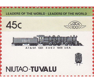 A.t.&s.f. 1301 4-4-6-2 (1909) - Polynesia / Tuvalu, Niutao 1985